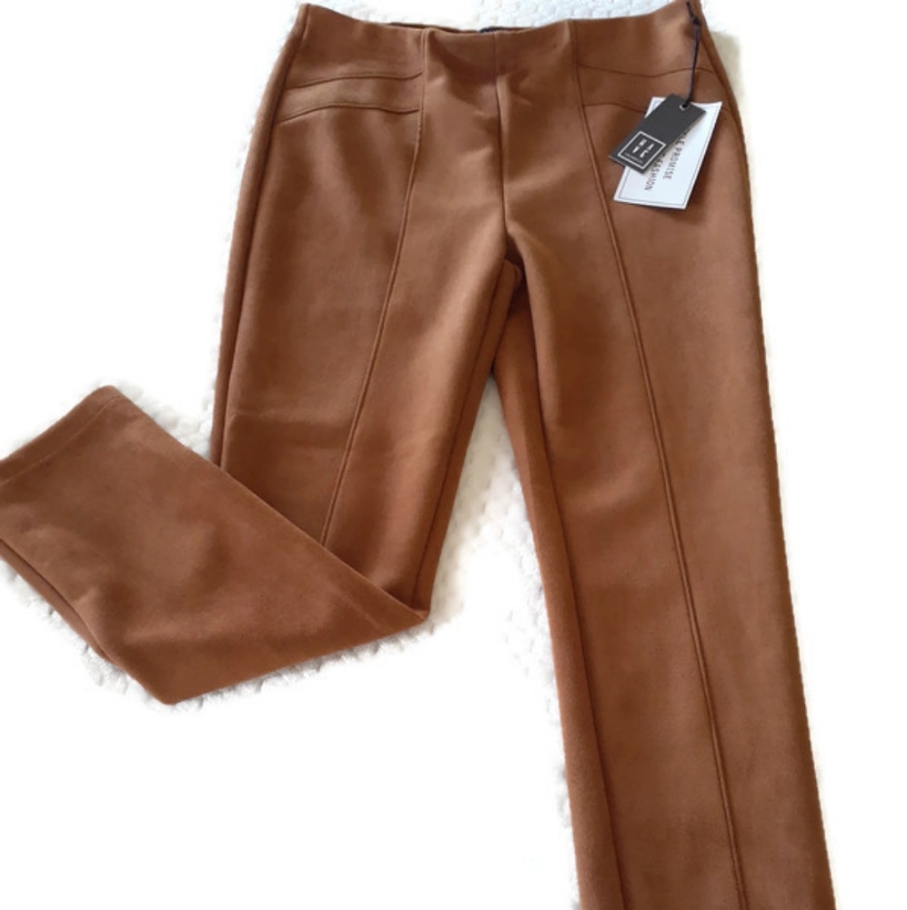 HAVE  HIGH RISE FAUX SUEDE PANTS